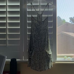 Aerie Leopard Print Overall Shorts